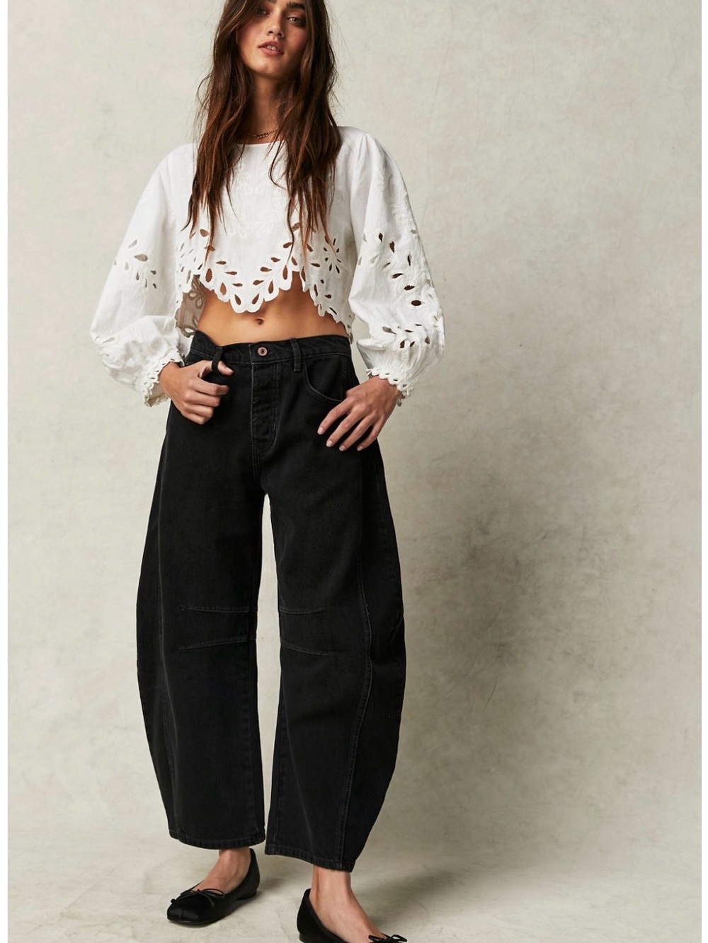 We The Free Good Luck Barrel Jeans, NWOT
